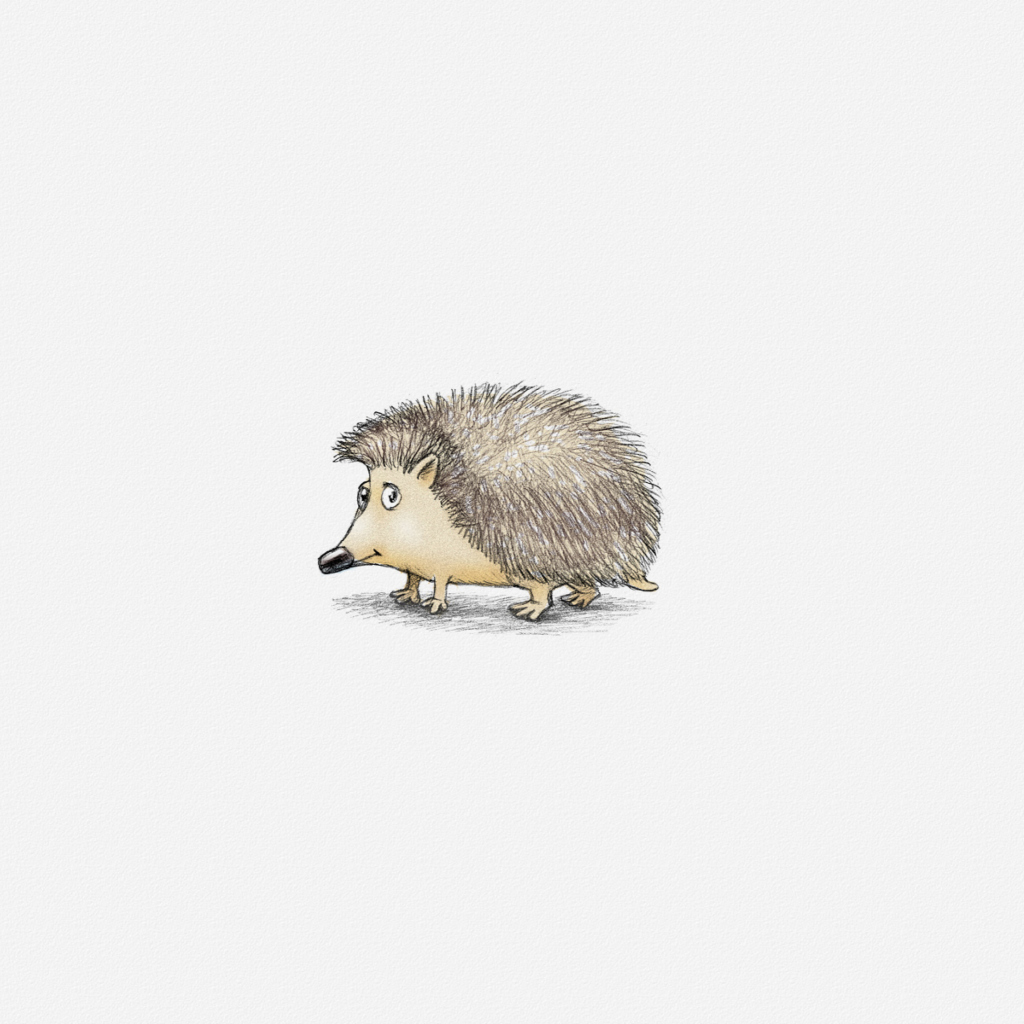 Hedgehog Illustration wallpaper 1024x1024