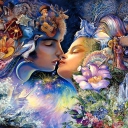 Screenshot №1 pro téma Josephine Wall Paintings - Prelude To A Kiss 128x128
