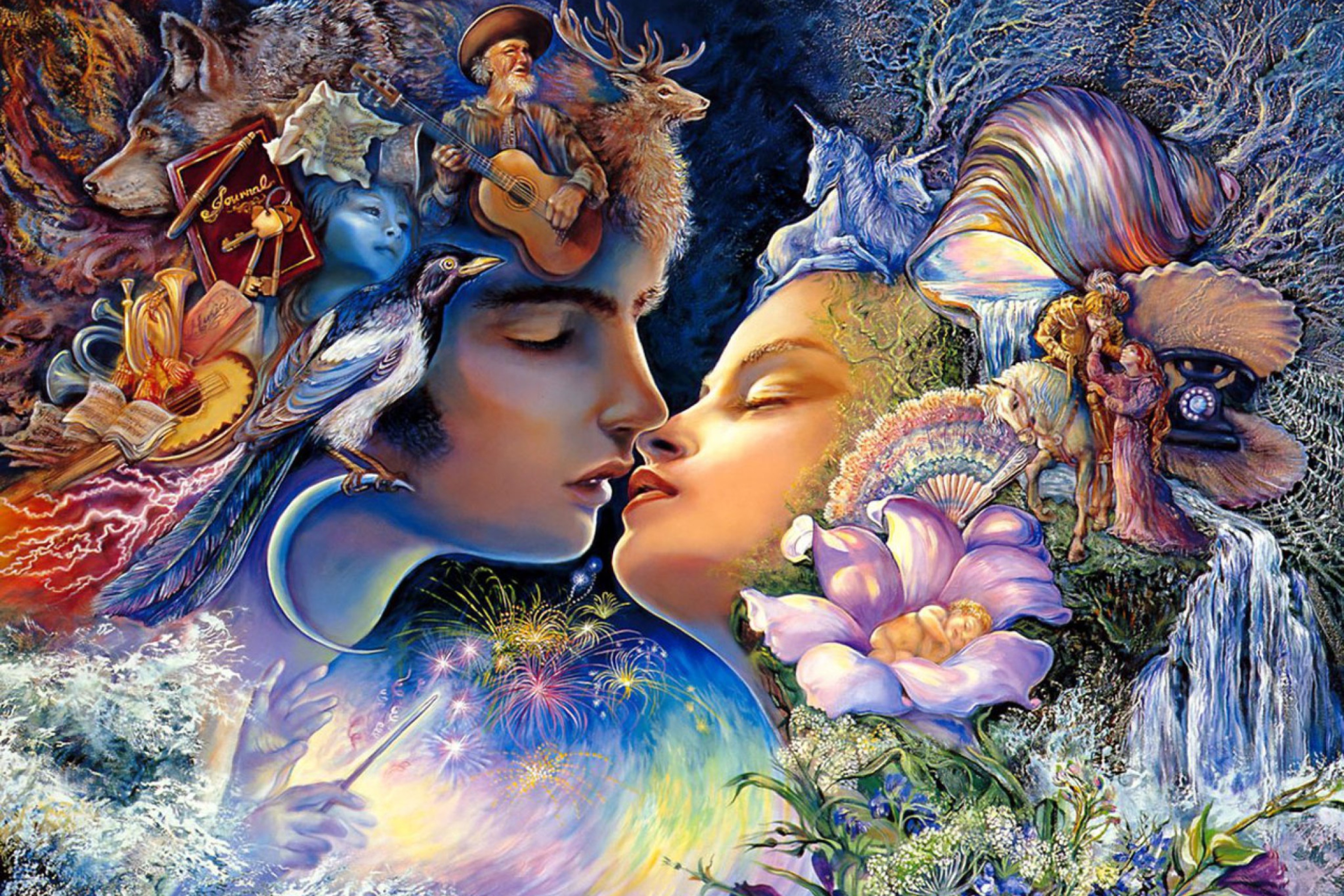 Screenshot №1 pro téma Josephine Wall Paintings - Prelude To A Kiss 2880x1920