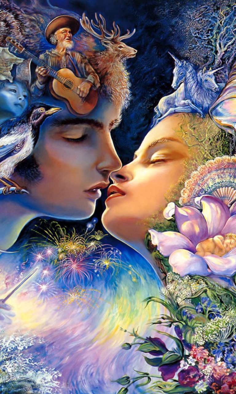Josephine Wall Paintings - Prelude To A Kiss wallpaper 768x1280
