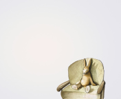 Das Rabbit On Sofa Wallpaper 176x144