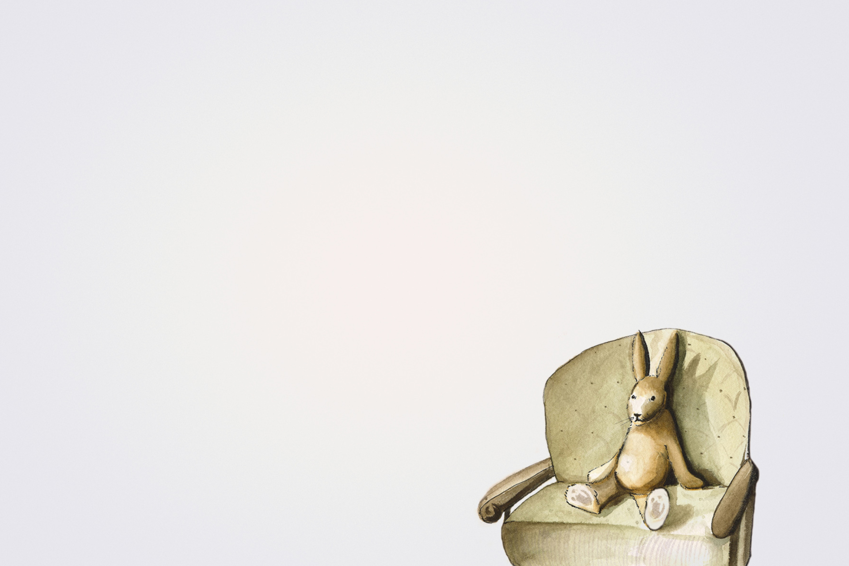 Rabbit On Sofa wallpaper 2880x1920