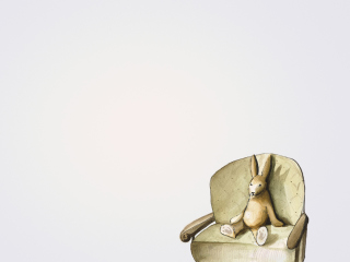 Rabbit On Sofa wallpaper 320x240