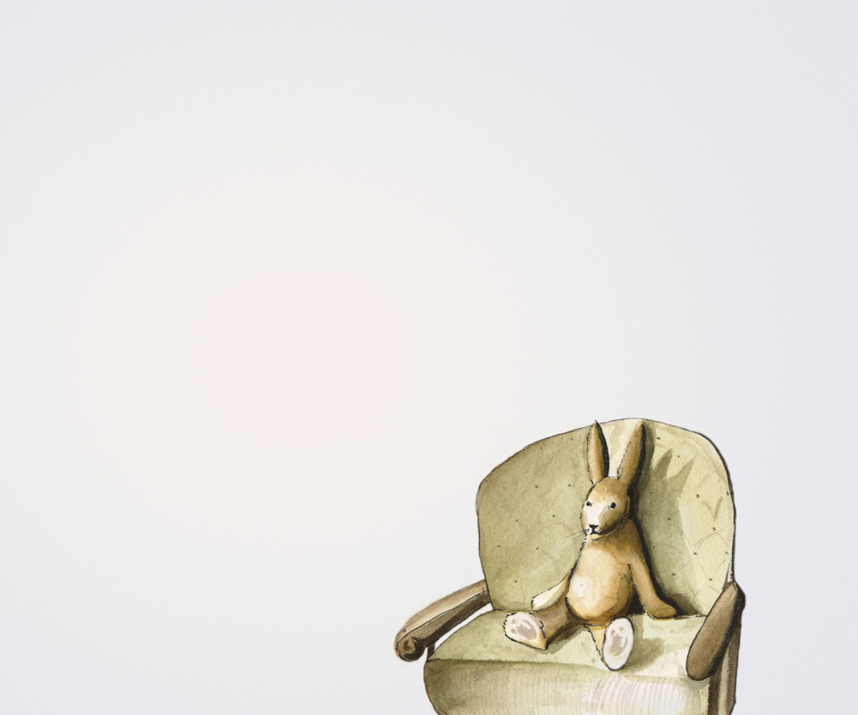 Das Rabbit On Sofa Wallpaper 960x800