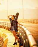 Girl With Guitar screenshot #1 128x160