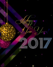 Обои 2017 Happy New Year Card 176x220