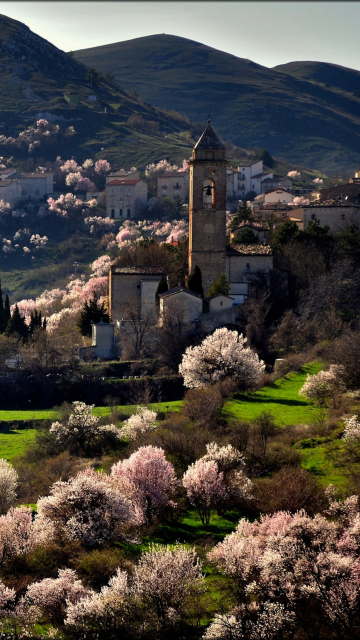 Das Italy In Bloom Wallpaper 360x640