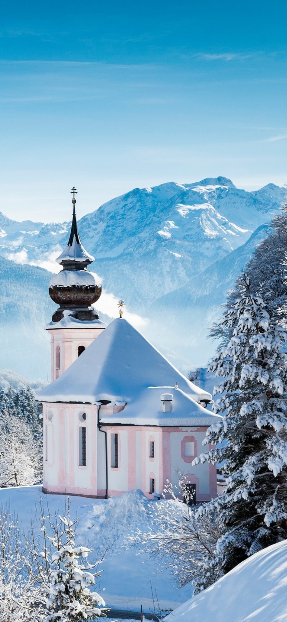 Bavaria under Snow wallpaper 1170x2532
