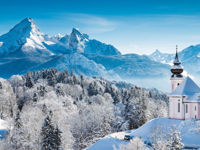 Sfondi Bavaria under Snow 640x480