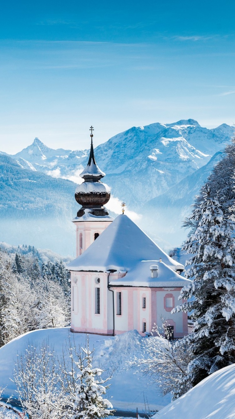 Sfondi Bavaria under Snow 750x1334