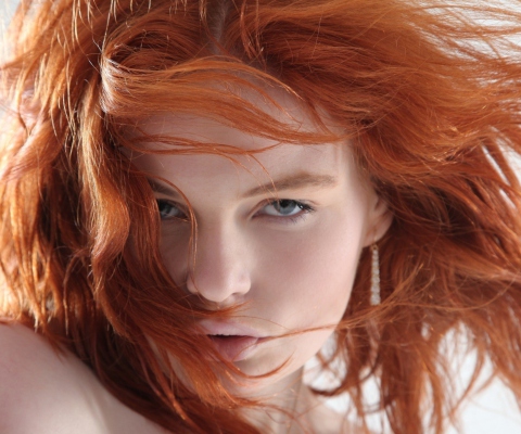Das Redhead Model Wallpaper 480x400