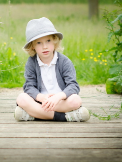 Cute Blonde Boy wallpaper 240x320