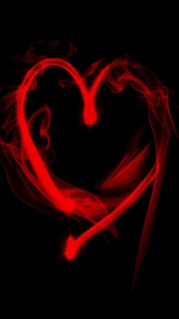Das Flaming Heart Wallpaper 360x640