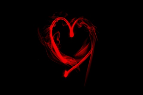 Sfondi Flaming Heart 480x320