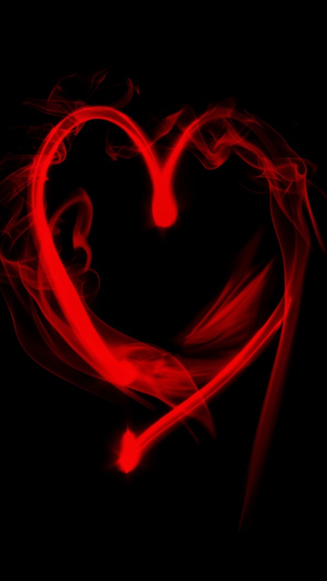 Flaming Heart wallpaper 640x1136