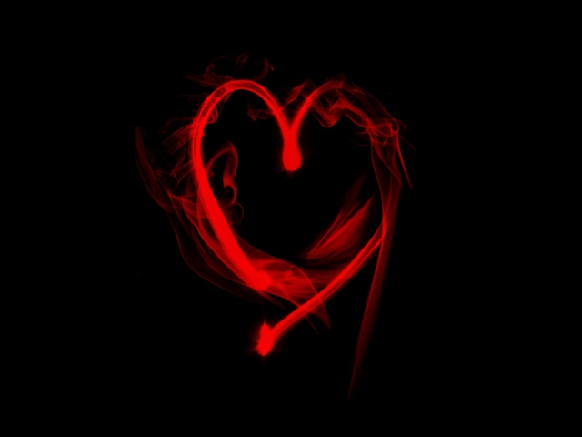 Das Flaming Heart Wallpaper 640x480