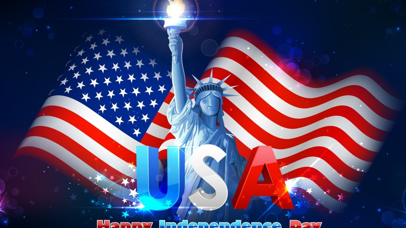 4TH JULY Independence Day USA wallpaper 1366x768