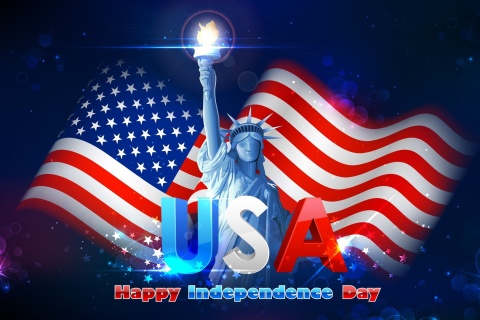 Fondo de pantalla 4TH JULY Independence Day USA 480x320