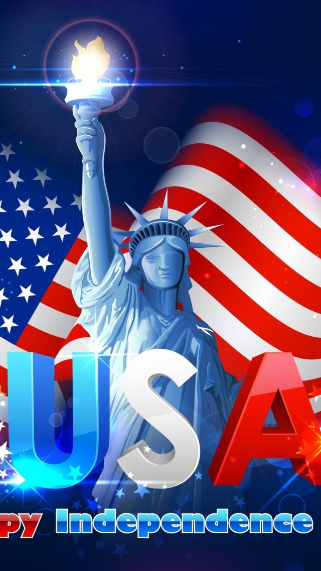 Das 4TH JULY Independence Day USA Wallpaper 640x1136