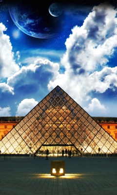 Das Louvre Museum Wallpaper 240x400