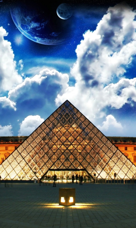 Louvre Museum wallpaper 480x800