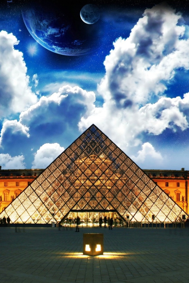 Das Louvre Museum Wallpaper 640x960