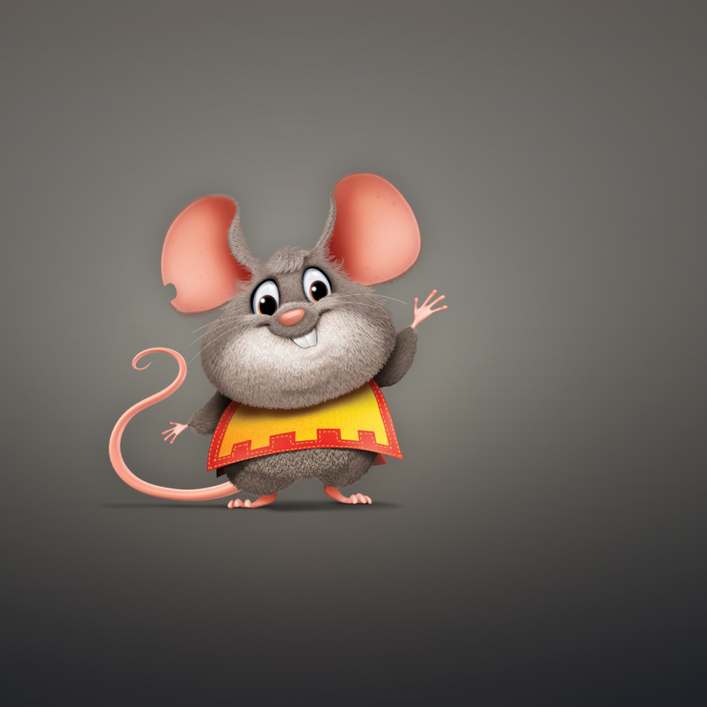Funny Little Mouse wallpaper 1024x1024