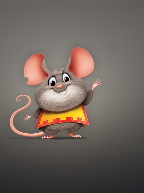 Das Funny Little Mouse Wallpaper 480x640