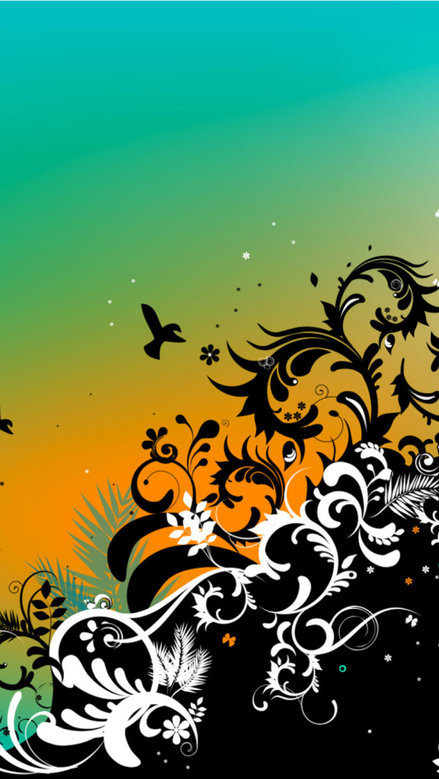 Das Vector Nature Design Wallpaper 640x1136