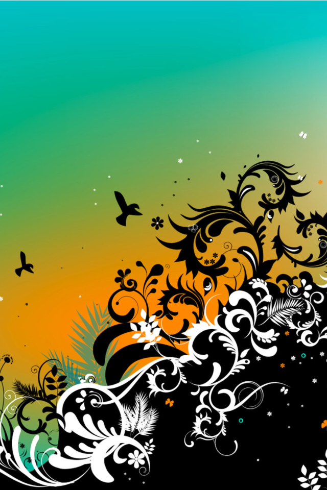 Fondo de pantalla Vector Nature Design 640x960