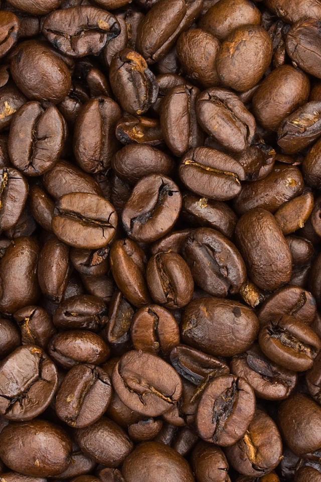 Roasted Coffee Beans wallpaper 640x960