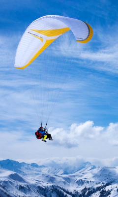 Fondo de pantalla Paragliding 240x400