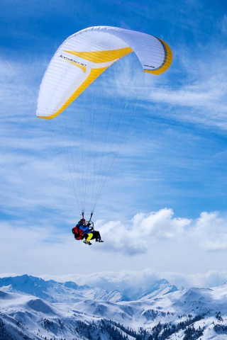 Paragliding wallpaper 320x480
