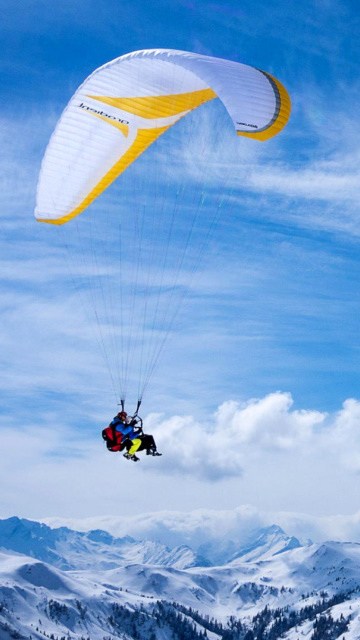 Fondo de pantalla Paragliding 360x640