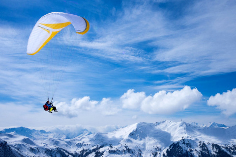 Paragliding wallpaper 480x320