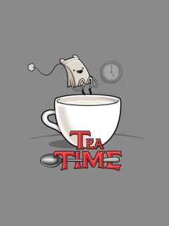 Das Tea Time Wallpaper 240x320