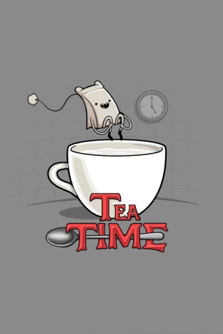 Tea Time wallpaper 320x480