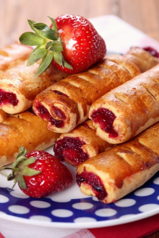 Pastry with Jam wallpaper 320x480