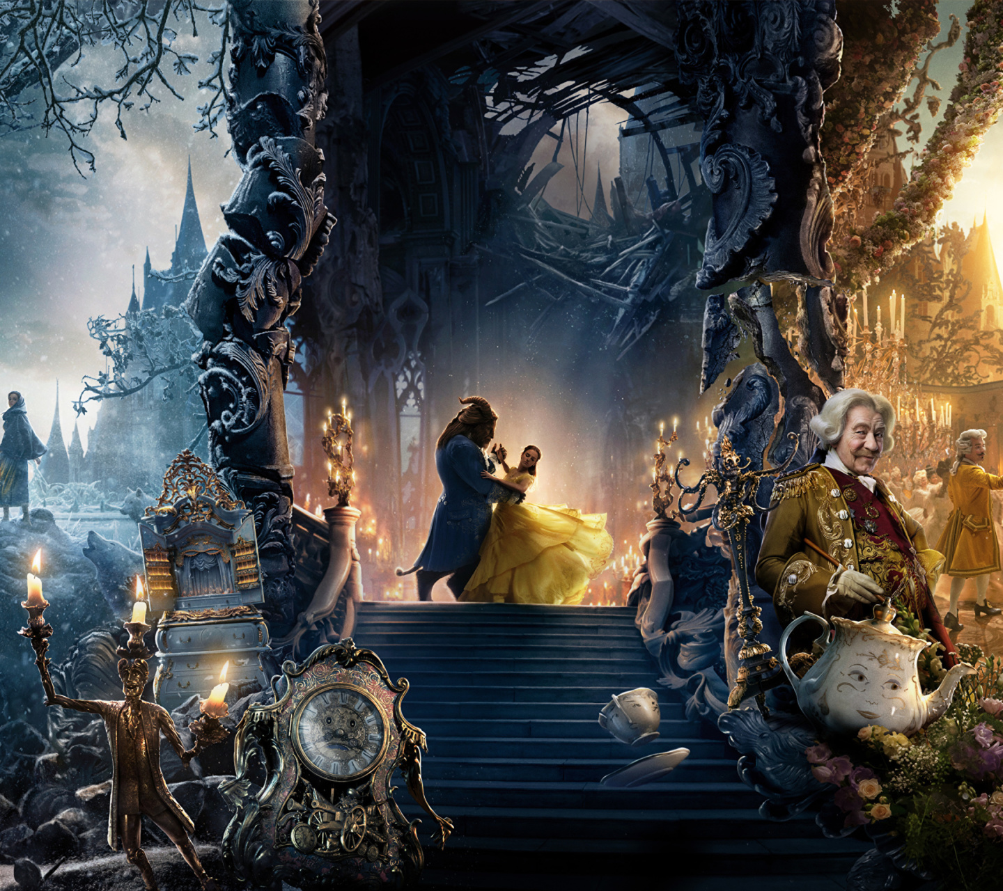 Fondo de pantalla Beauty and the Beast Dance and Song 1440x1280