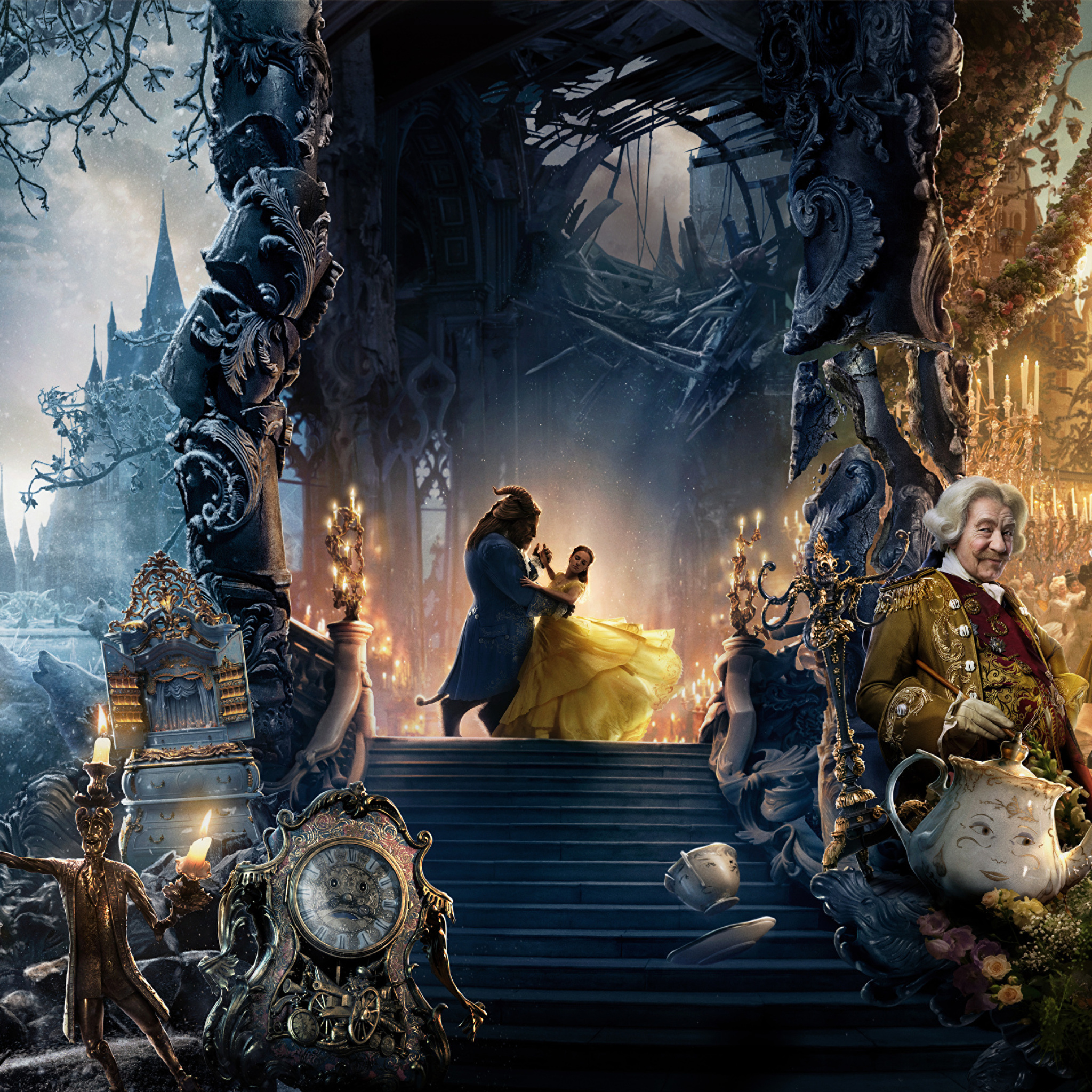 Das Beauty and the Beast Dance and Song Wallpaper 2048x2048