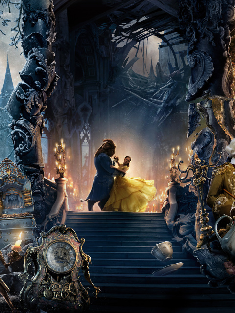 Das Beauty and the Beast Dance and Song Wallpaper 480x640