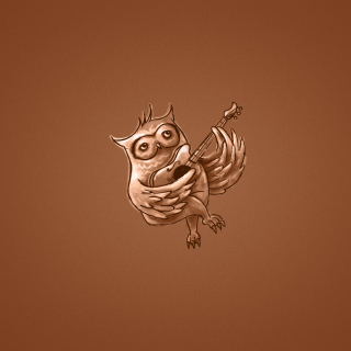 Funny Owl Playing Guitar Illustration - Fondos de pantalla gratis para 1024x1024