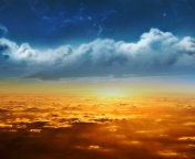 Fondo de pantalla Behind The Clouds 176x144