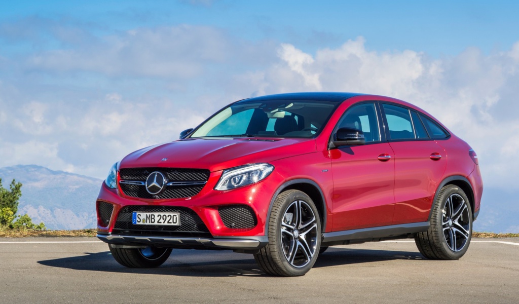 2016 Mercedes Benz GLE 450 AMG Red wallpaper 1024x600