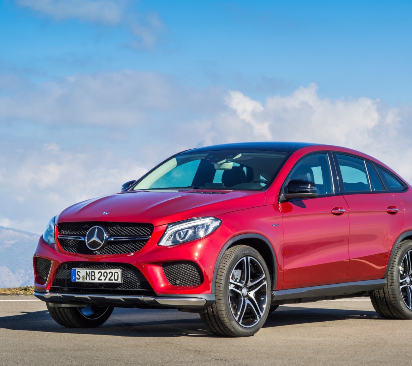 2016 Mercedes Benz GLE 450 AMG Red wallpaper 1440x1280