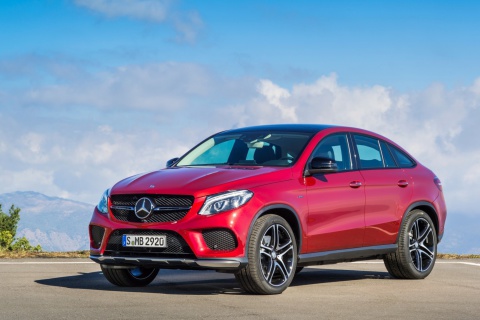 2016 Mercedes Benz GLE 450 AMG Red wallpaper 480x320