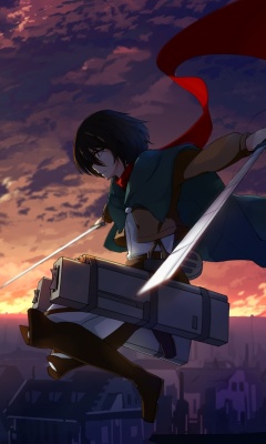 Screenshot №1 pro téma Mikasa Ackerman Attack on Titan 240x400