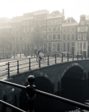 Misty Amsterdam wallpaper 128x160