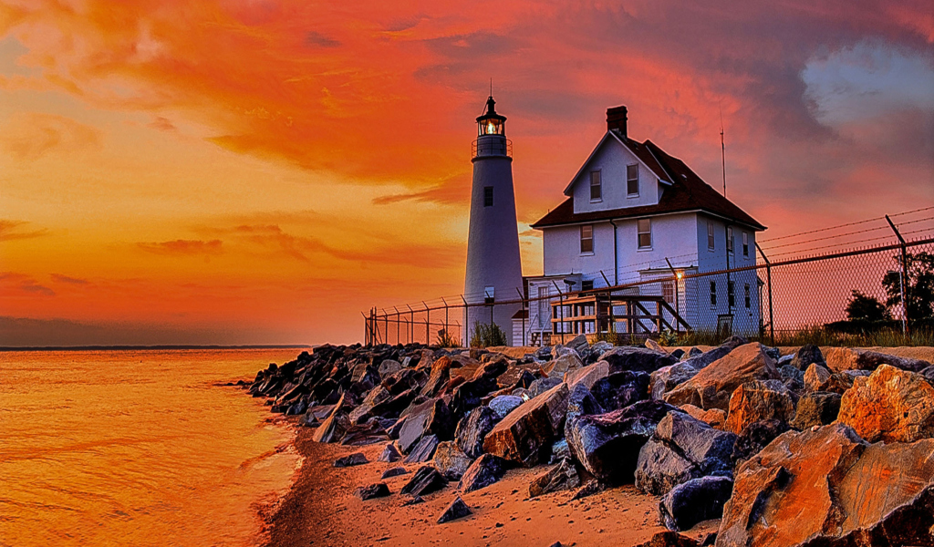 Screenshot №1 pro téma Lighthouse In Michigan 1024x600