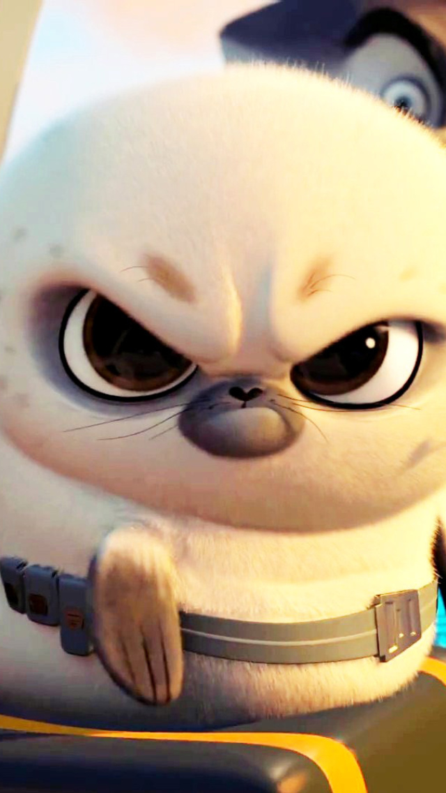 Penguins Of Madagascar Angry Seal wallpaper 640x1136